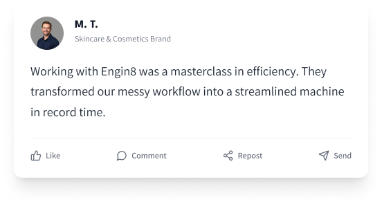 Engin8 - Client Review